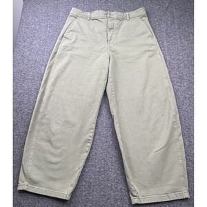 EVERLANE The Utility Curve Barrel Pant Jeans Green Womens Size‎ 16R 36x29